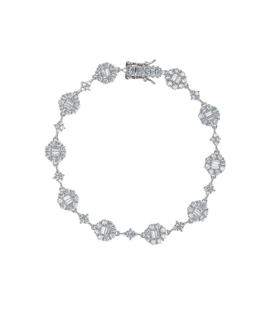 Bracelet B1392 سوار مزيّن بأحجار زركون متعددة الأشكال