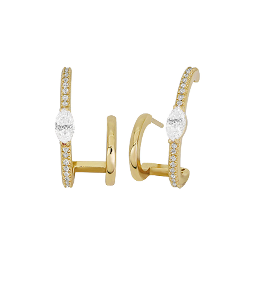 Double Illusion CZ Earring