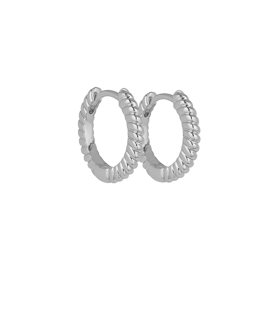 Brass Twisted Bar Hoop Earring E2960