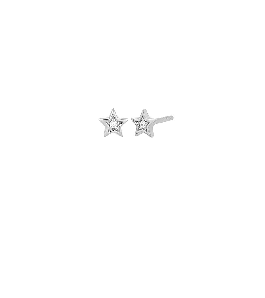 Star Bar Stud Earrings (5 mm)