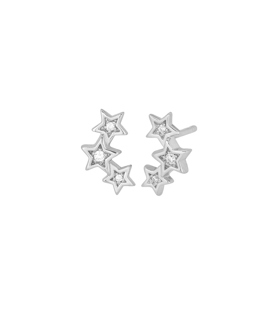 Pave Star Bar Stud Earrings
