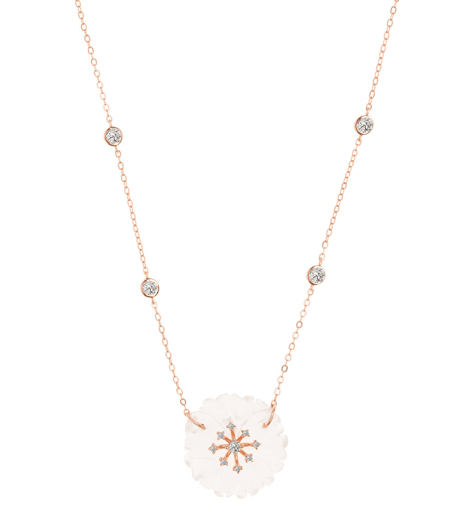 Frost Flower Necklace قلادة بدلّاية تصميم زهرة بيضاء