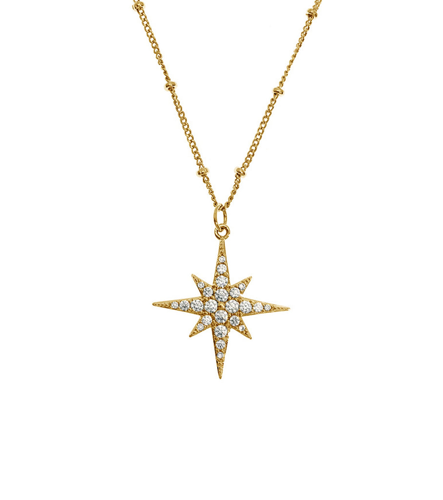Starburst Charm Bobble Chain Necklace