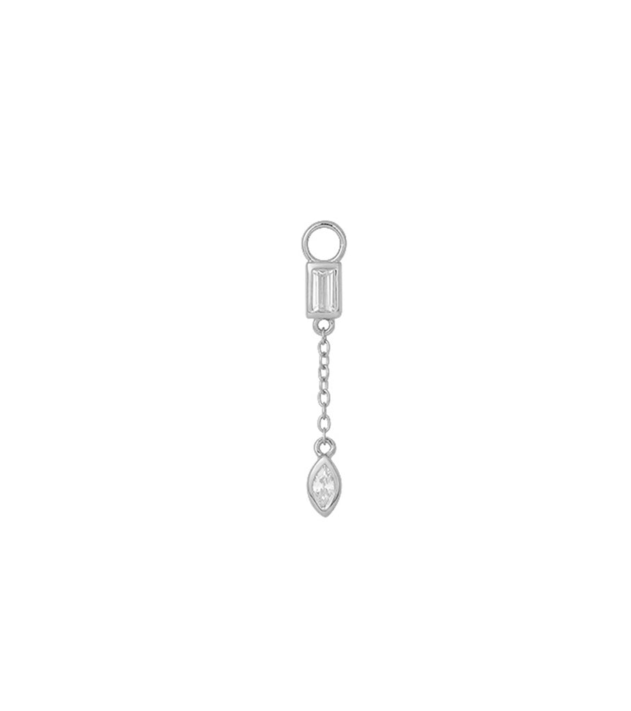 Marquise CZ Chain Charm