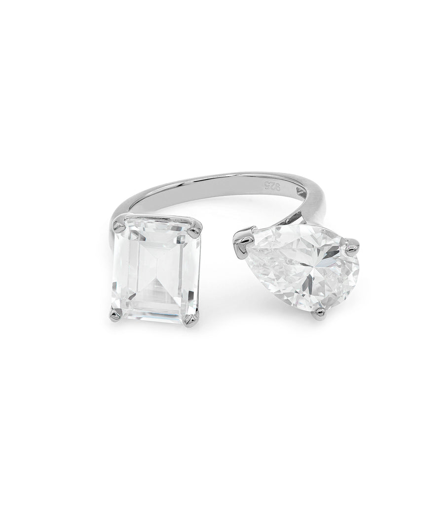 Pear and Rectangular Shape Ring