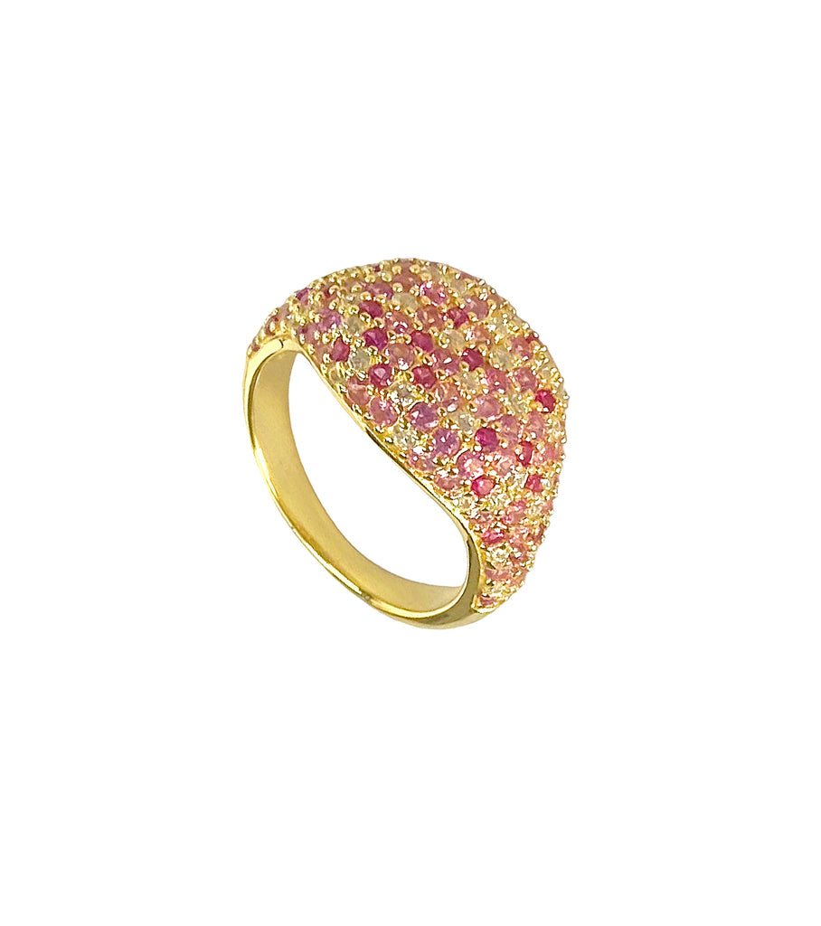 Colored Pave Pinky Ring