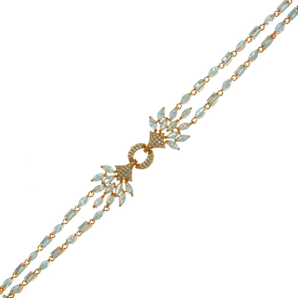 Double Row Marquise Encrusted Bracelet